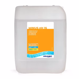 Minus pH 15 reductor líquido para piscina en formato de garrafa 25 litros